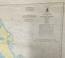 Vintage 1970-69 US Lake Survery Chart Of Lake Huron Map 48x36