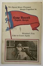 Vintage 1918 WWI Camp Hancock, Augusta GA Banner Postcard picture