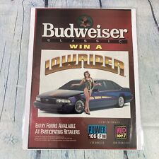 1995 Budweiser Classic Lowrider Car Sexy Lady Vtg Print Ad/Poster Magazine Page picture