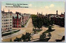 Commonwealth Ave Hotel Somerset Dirt St Monument Boston Mass C1910 Postcard F30 picture