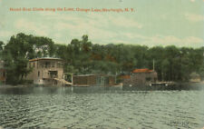 Newburgh NY * Noted Boat Clubs along Orange Lake  1915  Aetna picture