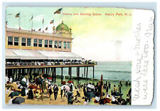 1909 Casino and Bathing Scene, Asbury Park New Jersey NJ Antique Postcard picture
