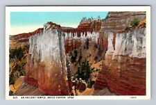 Bryce Canyon National Park, Ancient Temple, Antique, Vintage Souvenir Postcard picture