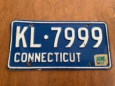 1977 Connecticut License Plate Tag KL-7999 picture