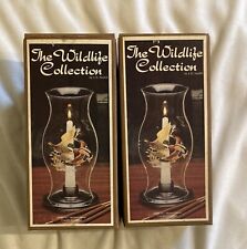 *VINTAGE* L. E. Smith Glass Mallard Lamp Set w/Boxes - The Wildlife Collection picture