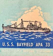 U.S. NAVY SHIP: U.S.S. BAYFIELD APA 33 ~ WWII ~ WW2 picture