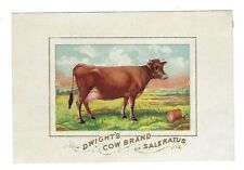 c1890 Victorian Trade Card Dwight's Cow Brand Soda & Saleratus picture