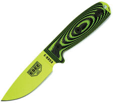 ESEE Model 3 Black G10 Venom Green Powder Coated 1095HC Fixed Blade Knife VG007 picture