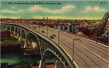 Vintage Postcard- Main Avenue Bridge, Cleveland, OH UnPost 1930 picture