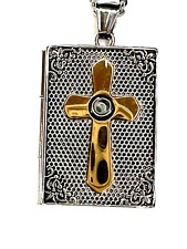 Men's Cross Bible Pendant The Lord's Prayer 925 Sterling 50g picture