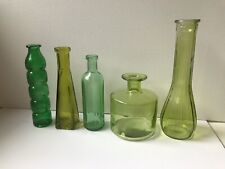 Colored Glass Botlles Vintage Lot picture