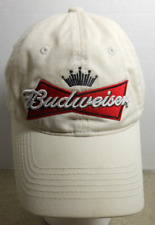 Budweiser Anheuser Bush/ White Cap/Embroidered Adjustable, Official Apparel 2008 picture