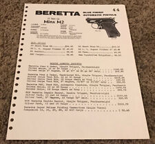 Vintage 1965 BERETTA Minx M2 Pistol Sales Flyer picture
