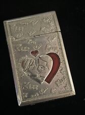 Vintage Silver  “Kiss, Kiss” Lighter picture