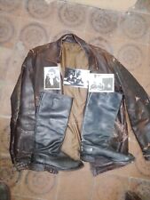 Leather jacket of the Pilot of the USSR Air Force. + PHOTO picture