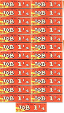 25x Job 1 1/4 Rolling Papers Orange Red  Great Price *USA SHPD* picture