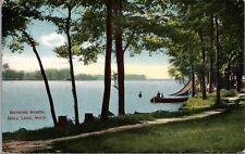 Postcard Bathing Beach in Gull Lake, Michigan picture