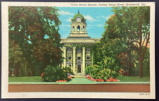 Brunswick Georgia Court House Square Vintage Postcard Unposted picture