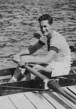Lord David Douglas-Hamilton sculling on the river 1938. OLD PHOTO picture