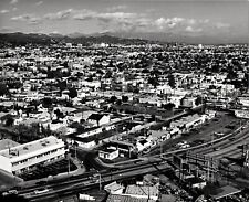 Vtg Original 1970's B&W Photo Beverly Blvd. West Los Angeles CA City Scene 8x10 picture
