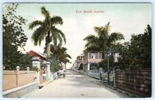 1908 NASSAU BAHAMAS EAST STREET ANTIQUE POSTCARD PALM TREES HOUSES POSTCARD picture