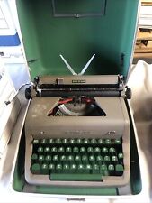 Antique 1954 Royal Quiet De Luxe Vintage Typewriter Gray/Brown Green Keys &Case picture