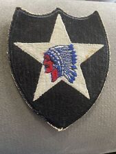 WW2/II US Army 2nd Infantry Division patch White Back No Glow picture