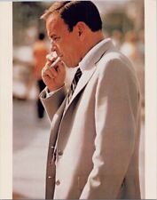 Frank Sinatra in raincoat smoking cigarette between takes Naked Runner 8x10 picture