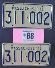 1968 Massachusetts car license plates ORIGINAL PAIR picture