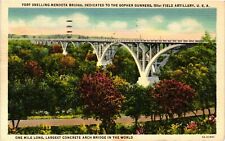 Vintage Postcard- 5AH1890. Fort Snelling. Mendota Bridge. Cancellation 1943 picture