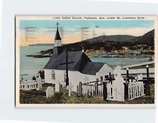 Postcard Little Indian Church Tadoussac Quebec Canada Lower St. Lawrence River picture