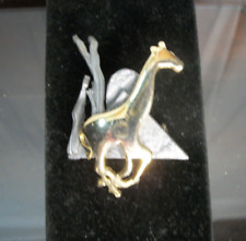 Vintage Brooch, Ultra Craft, Giraffe Gold & Silver Tone, Signed picture