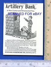 Scarce antique 1892 Artillery Bank partial page magazine ad picture