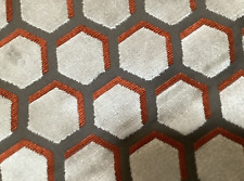 Romo Modern Geometric Cut Velvet Upholstery Fabric- Arbus Mango 2 1/2 Yards picture