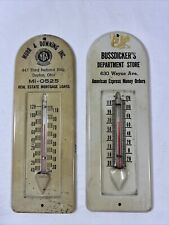 Vintage Lot Of 2 Advertising Thermometers Dayton, OH Bussdickers MBA Mortgage picture