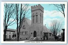 Oneida New York NY Postcard  Episcopal Church Exterior Roadside c1920's Antique picture