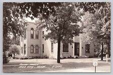 Reed City Michigan, Court House Building, Vintage RPPC Real Photo Postcard picture