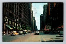 Chicago IL-Illinois, Downtown Chicago State St Looking South Vintage Postcard picture