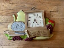 Vintage 1985 New Haven Burwood Wall Clock #2727 Daily Bread Prayer picture