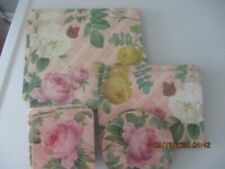 MID CENTURY SHABBY CHIC 12 HOT PLATE PADS AND COASTERS - ANTIQUE ROSE DESIGN picture