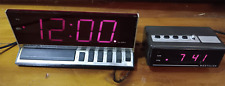 Pair of Digital Alarm Clocks for Repair or Parts Westclox 509391 & Spartus 1150 picture
