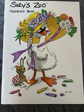 Vtg NOS Suzy's Zoo COLORING BOOK Vol 3 Grandma Gussie WitzyDuck 12 pgs 9x12 1979 picture