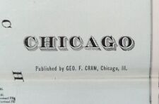 Vintage 1901 CHICAGO ILLINOIS Map 14