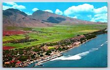 Postcard HI Lahaina Maui View Pre-Fire Sailing Yachts Harbor Homes Residences H1 picture