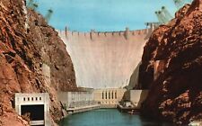 Vintage Postcard 1968 Hoover Dam Downstream Face Arizona AZ Pub Desert Supply Co picture