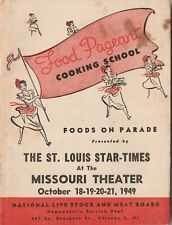 C.1949 Food Pageant Recipe Booklet. Theater Ad St. Louis Mid Modern Meat Board picture