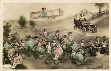 PC CPA MULTIPLE BABIES CHILDREN FANTASY AIRCRAFT AVIATION VINTAGE PC. (b53337) picture