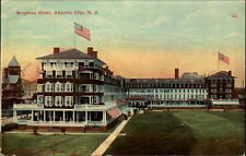 Brighton Hotel Atlantic City New Jersey ~ flags ~ c1910 vintage postcard picture