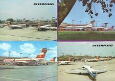 Interflug East German airlines issued Berlin airport themed postcard. lot of 4  picture