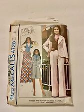 Vintage 1979s McCalls Marlo’s Corner Jacket Vest Skirt Pants Size 10 Bust 32 1/2 picture